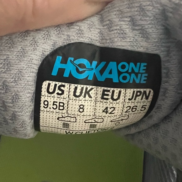 Hoka ONE ONE Women's Clifton 9 Gull/Sea Ice. Size 9.5. H-090 - Picture 9 of 10